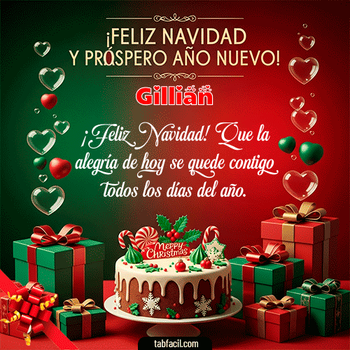 GIF Animado de Feliz Navidad para Gillian - Feliz Navidad y Próspero Año Nuevo