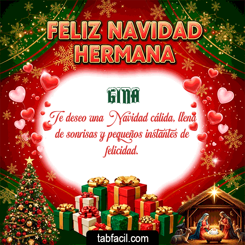 GIF de Gina - Feliz Navidad Hermana