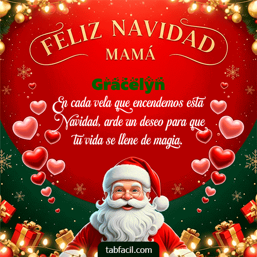 GIF Animado de Feliz Navidad para Gracelyn - Feliz Navidad Mamá