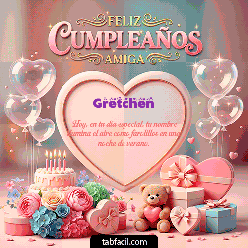 GIF Animado de Feliz Cumpleaños para Gretchen - Amiga Feliz Cumpleaños