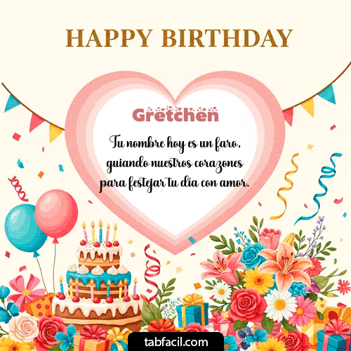 Feliz Cumpleaños Gretchen GIF