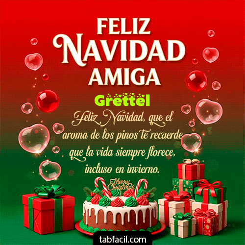 GIF Animado de Feliz Navidad para Grettel - Feliz Navidad Amiga