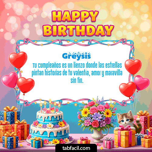 Feliz Cumpleaños Greysis GIF