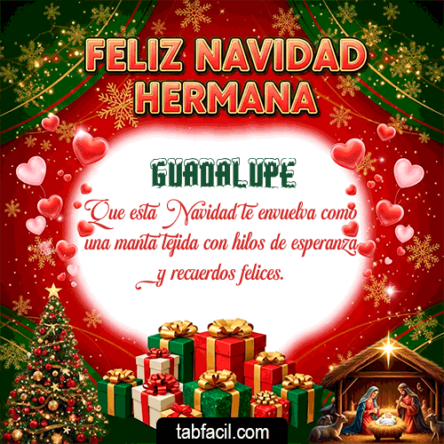 GIF de Guadalupe - Feliz Navidad Hermana