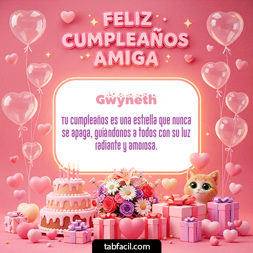 GIF de Gwyneth - Feliz Cumpleaños Amiga!
