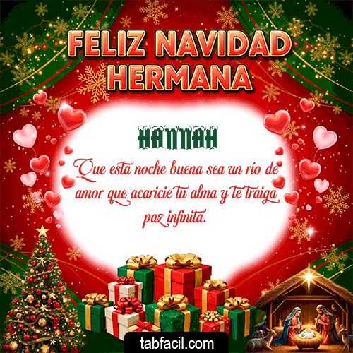 GIF de Hannah - Feliz Navidad Hermana