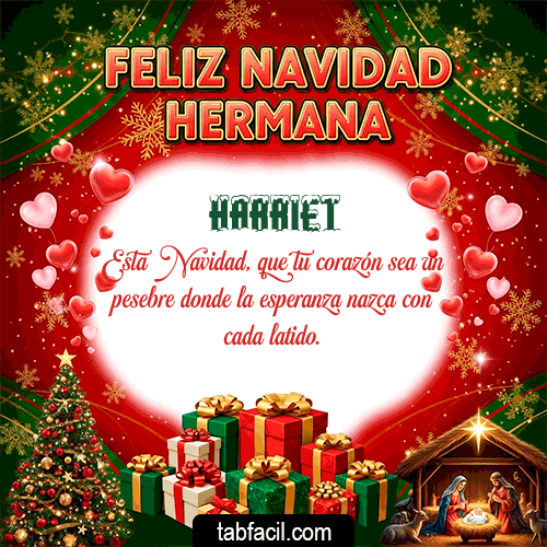 GIF de Harriet - Feliz Navidad Hermana