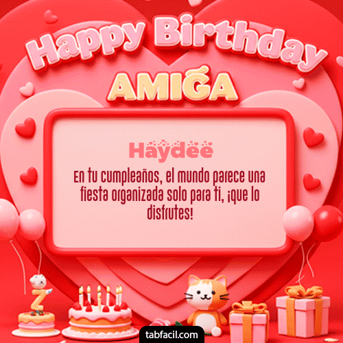 GIF de Haydee - 🍰 Happy BirthDay Amiga