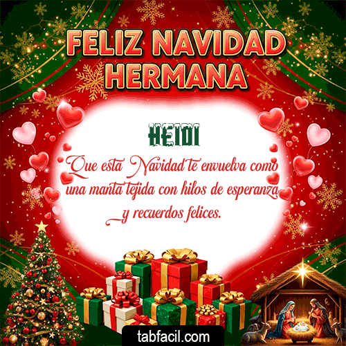 GIF de Heidi - Feliz Navidad Hermana