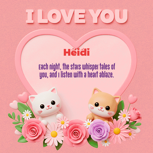 GIF Animado de Feliz Dia Amor para Heidi - Te Amo!!!
