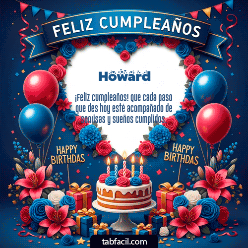 GIF Animado de Feliz Cumpleaños para Howard - Feliz Cumpleaños Amigo