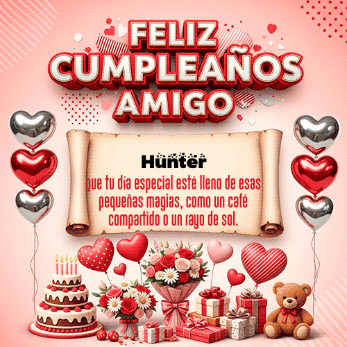GIF de Hunter - Feliz Cumpleaños Amigo