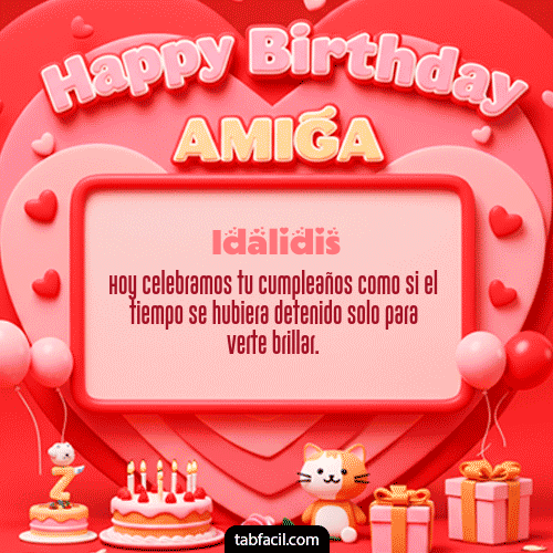 GIF de Idalidis - 🍰 Happy BirthDay Amiga