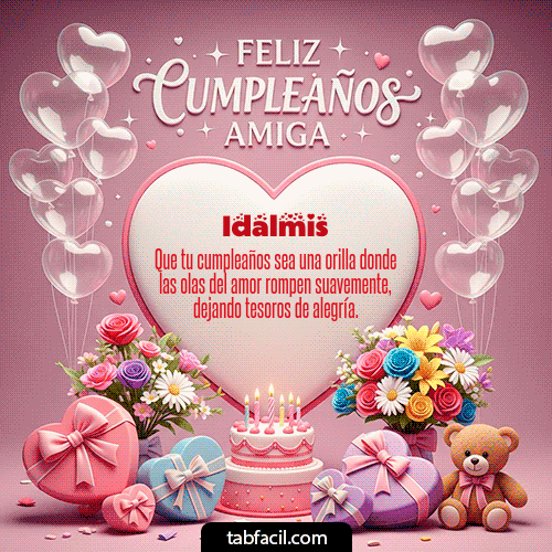 GIF de Idalmis - Feliz Cumpleaños Amiga