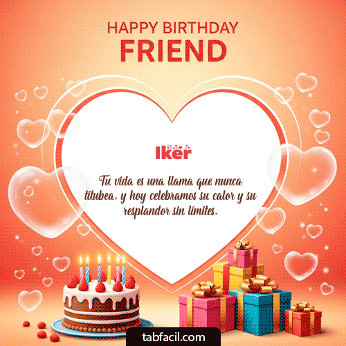 GIF Animado de Feliz Cumpleaños para Iker - Happy Birthday Friend