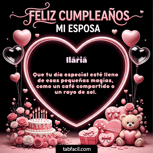 GIF de Ilaria - Feliz Cumpleaños Mi Esposa