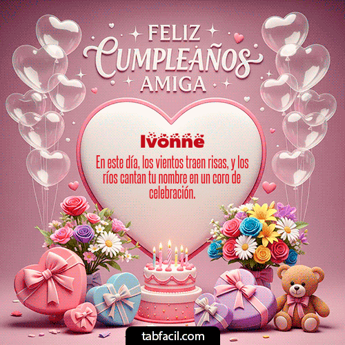 GIF de Ivonne - Feliz Cumpleaños Amiga