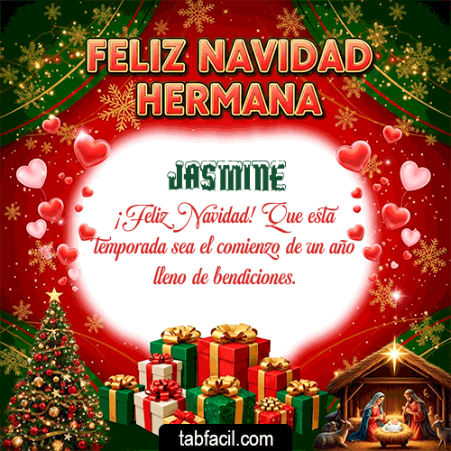 GIF de Jasmine - Feliz Navidad Hermana