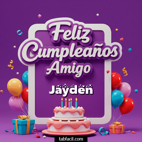 GIF Animado de Feliz Cumpleaños para Jayden - 🥂 Feliz Cumpleaños Amigo