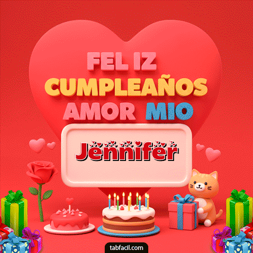 Ver GIF de 💖 Feliz Cumpleaños Amor Mio GIF de Jennifer - 💖 Feliz Cumpleaños Amor Mio