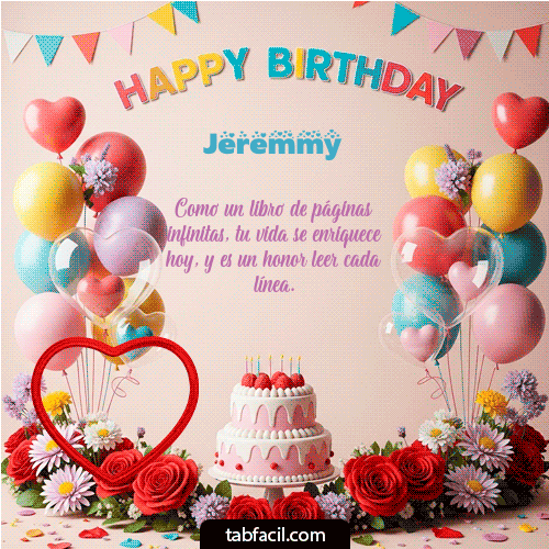 GIF Animado de Feliz Cumpleaños para Jeremmy - Happy birthday, my friend!