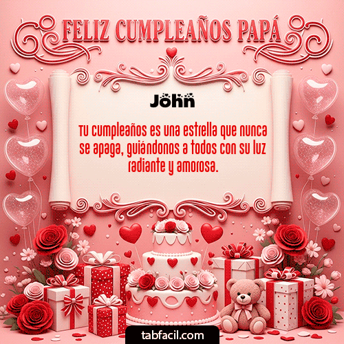 GIF Animado de Feliz Cumpleaños para John - Feliz Cumpleaños Papá