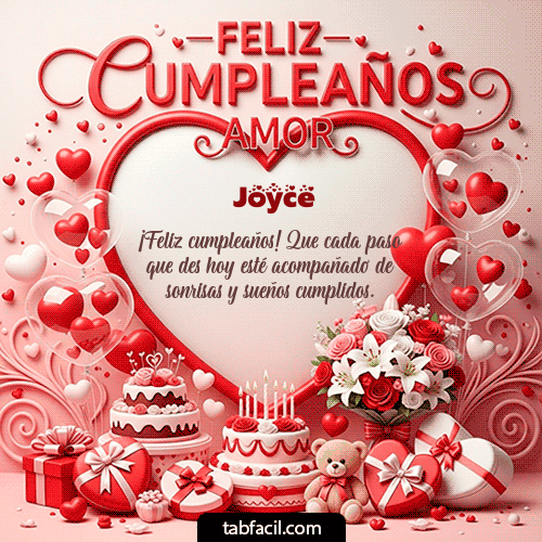 GIF Animado de Feliz Cumpleaños para Joyce - Feliz Cumpleaños Amor