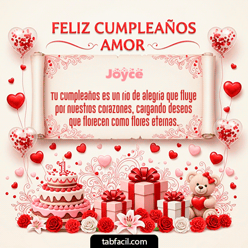 GIF Animado de Feliz Cumpleaños para Joyce - Feliz Cumpleaños Amor