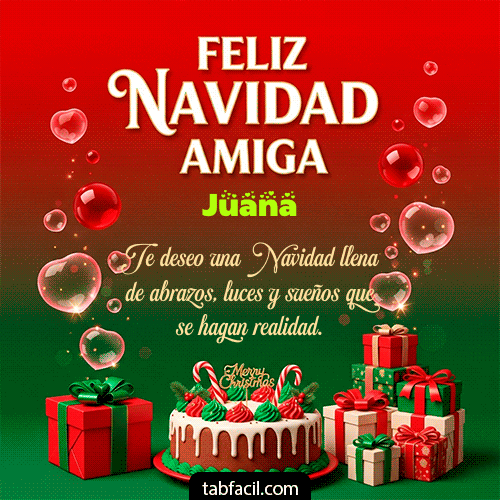 GIF de Juana - Feliz Navidad Amiga