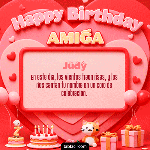 GIF de Judy - 🍰 Happy BirthDay Amiga