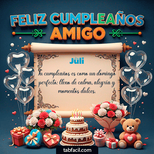GIF de Juli - Feliz Cumpleaños Amigo