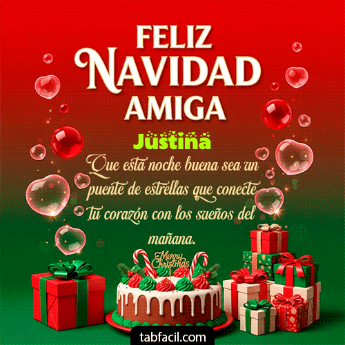 Feliz Navidad Justina GIF