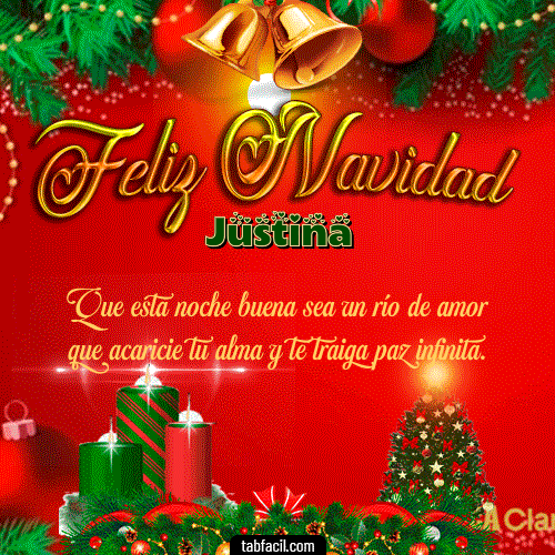Feliz Navidad Justina GIF