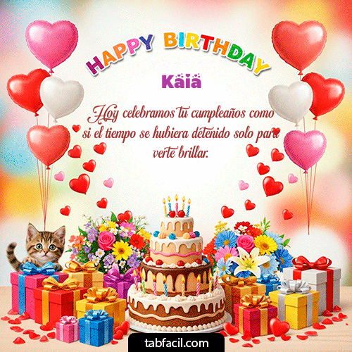 GIF Animado de Feliz Cumpleaños para Kaia - Happy BirthDay