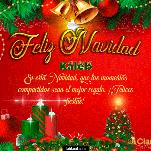 GIF Animado de Feliz Navidad para Kaleb - Feliz Navidad
