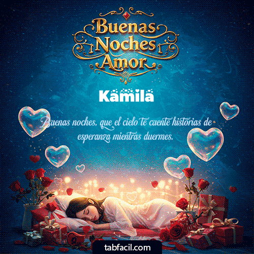 GIF Animado de Buenas Noches para Kamila - Buenas Noches Angel Luna Hada
