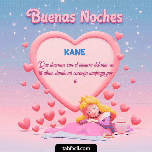 GIF Animado de Buenas Noches para Kane - Buenas noches corazón