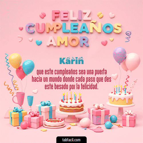 Feliz Cumpleaños Karin GIF