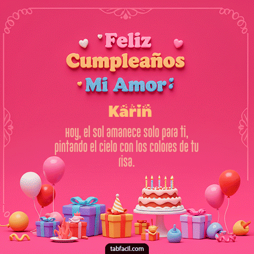 Feliz Cumpleaños Karin GIF