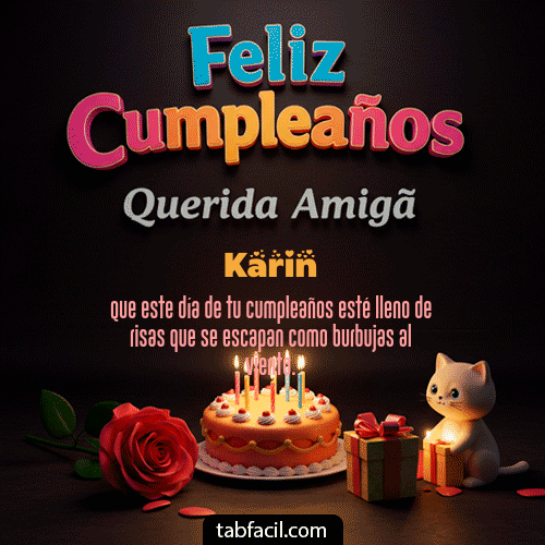 Feliz Cumpleaños Karin GIF