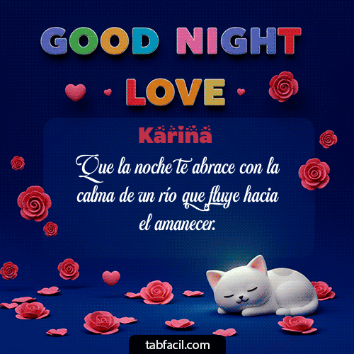 GIF Animado de Buenas Noches para Karina - Buenas Noches Hada