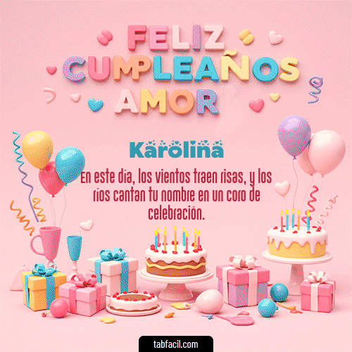 GIF de Karolina - 💞 Feliz Cumpleaños Amor