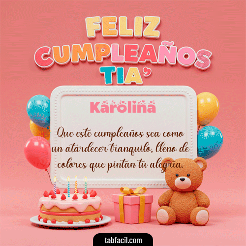 GIF de Karolina - 🥳 Feliz Cumpleaños Tía