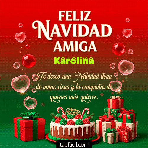 GIF Animado de Feliz Navidad para Karolina - Feliz Navidad Amiga