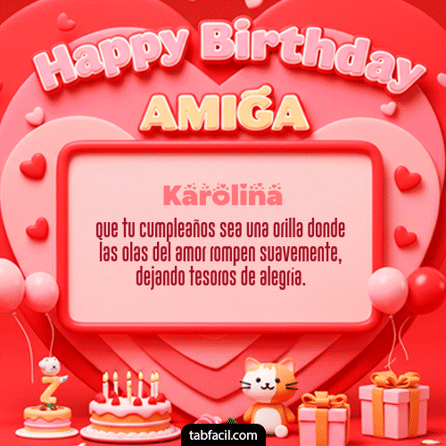 GIF de Karolina - 🍰 Happy BirthDay Amiga