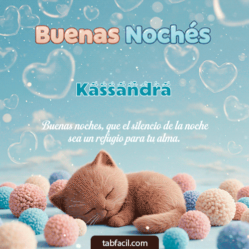 Buenas Noches Kassandra GIF