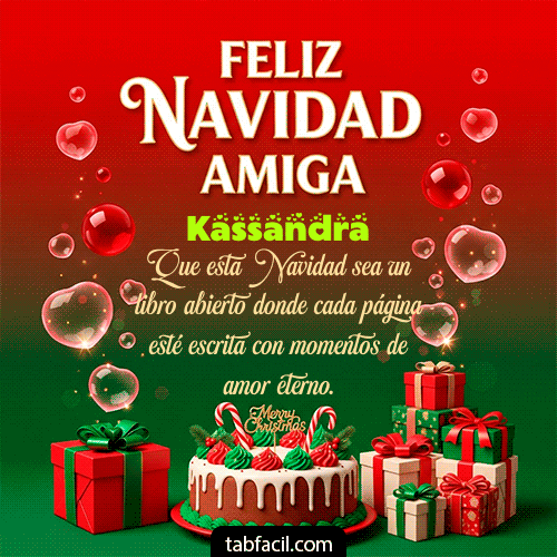 GIF Animado de Feliz Navidad para Kassandra - Feliz Navidad Amiga