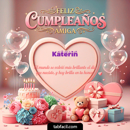 GIF de Katerin - Amiga Feliz Cumpleaños