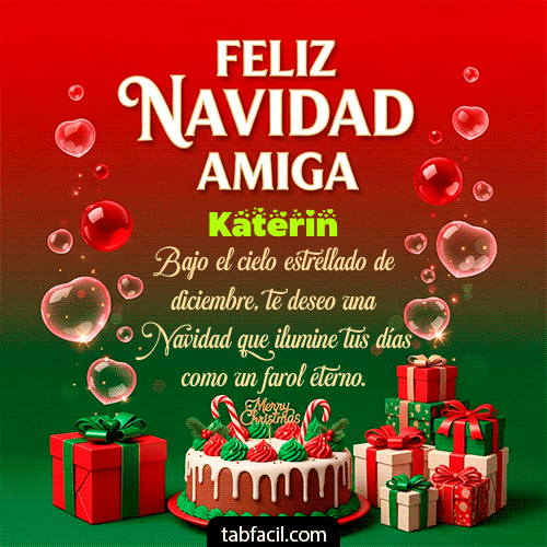 GIF Animado de Feliz Navidad para Katerin - Feliz Navidad Amiga