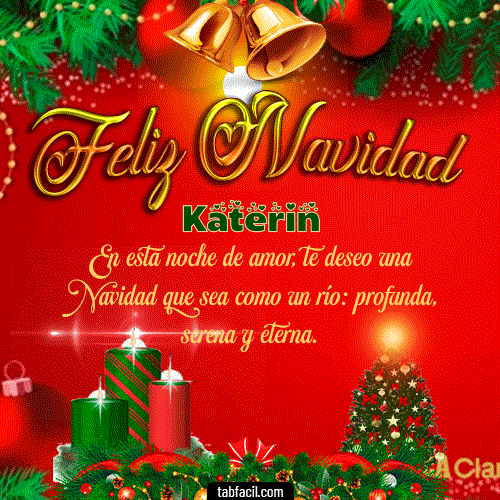 GIF Animado de Feliz Navidad para Katerin - Feliz Navidad